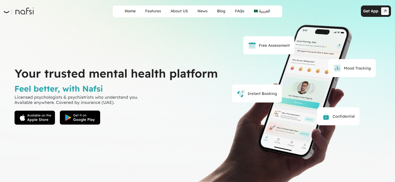 Nafsi Health Platform preview
